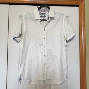 Ted Baker London White Button Up Shirt Size 5 (Large)